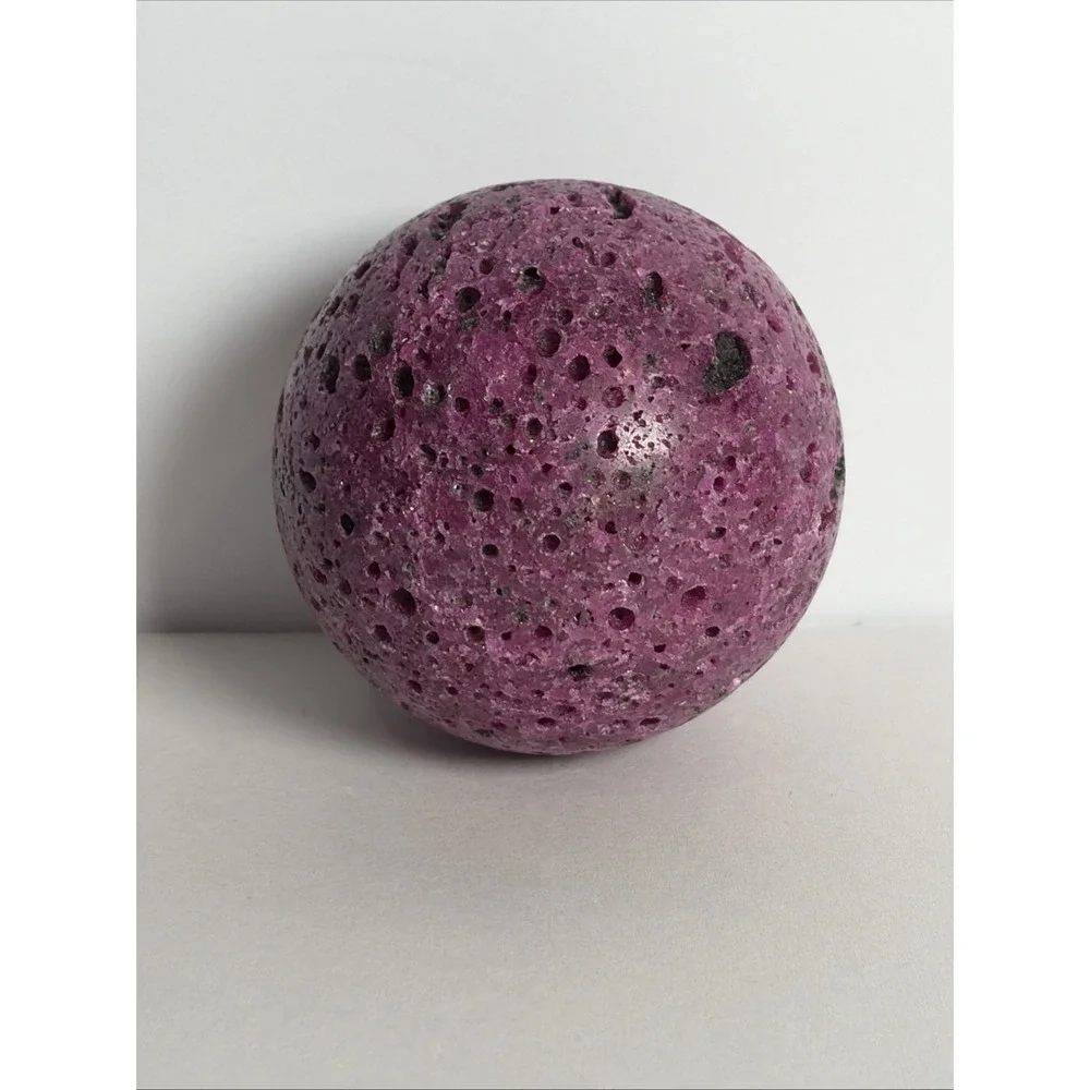 Honeycomb Ruby Sphere Rock Stone UV Reactive Glows 7